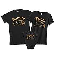 Burrito Taco Taquito | Dad Mom Baby Matching Family Shirts Set