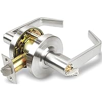 Commercial Cylindrical Lever Heavy Duty Non-Handed Grade 2 Door Handle (Entrance/Keylock, Satin Chrome, 26D) - INOX BL-07 - UL 3 Hour Fire Rated & ADA Compliant