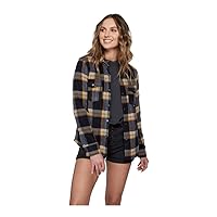 O'NEILL Women's Oversized Flannel Top - Comfortable and Casual Long Sleeve Button Up Shirts for Women