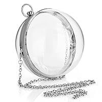 Round Ball Clear Purse Ball Shaped Shoulder Bag Transparent Handbags Small Acrylic Ball Bag for Prom Concerts