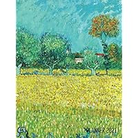 Vincent van Gogh Planner 2021: Field with Irises near Arles Painting | Artistic Year Agenda: for Daily Meetings, Weekly Appointments, School, Office, ... | Beautiful January – December Calendar