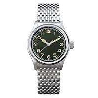 Ironwatch 38mm Minimalist Style Pilot Mens Watches Luminous 100m Waterproof Automatic Mechanical Wristwatches