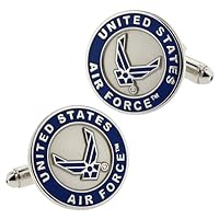 PinMart's Officially Licensed U.S. Air Force Cufflinks - Silver