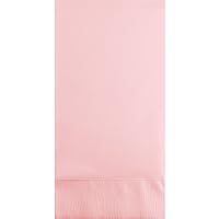 Club Pack of 192 Classic Pink 3-Ply Disposable Party Paper Guest Napkins 8