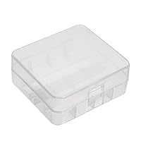 Bettomshin 2 x 26650 Battery Storage Case Holder Organizer Box Transparent 2Pcs
