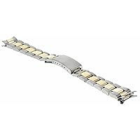 Ewatchparts 17MM MIDSIZE 18K/SS TWO TONE OYSTER WATCH BAND COMPATIBLE WITH ROLEX 31MM DATEJUST