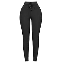 Womens High Waist Ribbed Leggings Stretchy Gym Yoga Fitness Skinny Pant Trousers