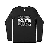Momster Women’s Jersey Long Sleeve T-Shirt Black, White