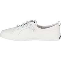 Sperry Womens Crest Vibe Leather Sneaker, White, 10