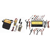 117/323 KIT Multimeter and Clamp Meter Combo Kit + TL81A Test Lead Set, Deluxe Electronic