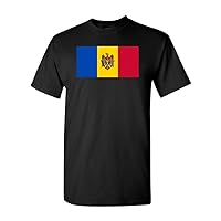 Moldova Country Flag Adult DT T-Shirt Tee