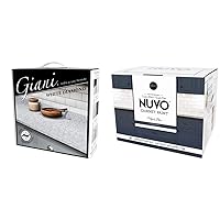Giani Granite Countertop Paint Kit 2.0-100% Acrylic (White Diamond) and Nuvo Oxford Blue All-In-One Cabinet Paint Kit, 7 Piece Set, Bold True Navy Blue