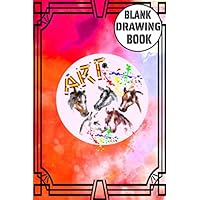 Blank Drawing Book: Art lovers Drawing Doodling Sketchbook | Horses Cover| Use as Sketchbook Lessons for Kids Adults Teens Creative Minds | Use ... Anatomy Eyes or Geometry | Gift for Artist |
