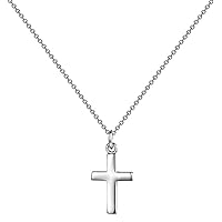 S925 Sterling Silver Tiny Cross Pendant Necklace for Women Dainty Cross Necklaces Mothers Day Birthday Gifts for Women Girl