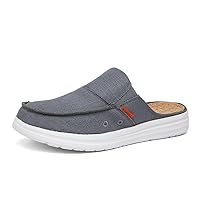 2024 Men's Casual Shoes Half Tug Canvas Slippers One Step Kick
