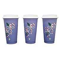 Starbucks Limited Edition Color Changing Candy Cane Reusable Hot Cups (3)