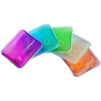 Snap It Hot/Cold Reusable Gel Heating Pad. Pain Relief! (Pocket (Hand Warmer), Assorted Colors - 5 Pack)