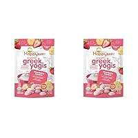 Organics Baby Snacks, Greek Yogis, Freeze Dried Yogurt & Fruit Snacks, Gluten Free Snack for Babies 9+ Months, Strawberry & Banana, 1 Ounce (Pack of 2)