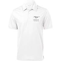 Ford 50 Years Pocket Print Textured Polo, White XL