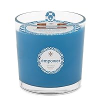 Seeking Balance Wood Wick Spa Candle Aromatherapy Candles, 12-Ounce, Empower: Lavandin & Patchouli