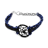 Dream Catcher Braided String Macramé Vegan Suede Multi Strand Bracelet - Womens Fashion Handmade Jewelry Boho Accessories