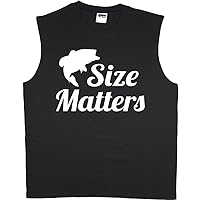 Size Matters Fishing Funny T-Shirt Sleeveless Muscle Tee Mens Tank Tops