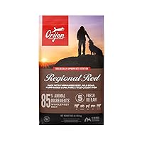 ORIJEN REGIONAL RED Dry Dog Food, Grain Free and Poultry Free Dog Food, Fresh or Raw Ingredients, 23.5lb