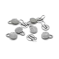 Dental Orthodontic Braces Bondable Lingual Buttons With Traction Hooks,10pcs/Pack, Mesh Base (5 Packs)