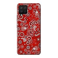 R3354 Red Classic Bandana Case Cover for Samsung Galaxy A12