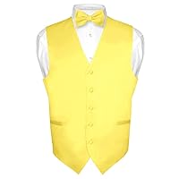 Men's Dress Vest & BowTie Solid PINK Color Bow Tie Set for Suit or Tuxedo
