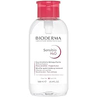Bioderma - Sensibio H2O PUMP - Micellar Water - Cleansing and Make-Up Removing – Refreshing feeling – for Sensitive Skin, 16.7 Fl Oz (Pack of 1)