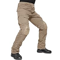 Men Military Pants with Knee Pads, Airsoft Tactical Cargo Pants, Army Soldier Combat Paintball Trousers