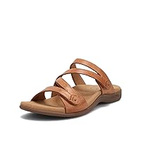 Taos Double U Premium Leather Women's Sandal - Stylish Adjustable Strap Design with Arch Support, Cooling Gel Padding for All-Day Enjoyment and Walking Comfort