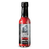 Pepper Joe’s Ghost Pepper Hot Sauce – Gourmet Bhut Jolokia Sauce with Fresh Ghost Chilis for Mouth Burning Heat and Flavor