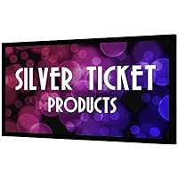 Silver Ticket Products STR Series 6 Piece Home Theater Fixed Frame 4K / 8K Ultra HD, HDTV, HDR & Active 3D Movie Projection Screen, 16:9 Format, 106