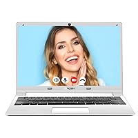 11.6 Inch Laptop Windows 10 Pro PC Notebook Computer 6GB RAM 128GB ROM Intel Celeron J3455 Quad Core 1.5GHz Processor Graphics with US Keyboard WiFi Bluetooth-White