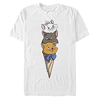 Disney Big & Tall Aristocats Kitten Ice Cream Stack Men's Tops Short Sleeve Tee Shirt