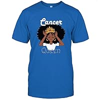 Cancer Zodiac Afro Birthday T Shirt Black Women