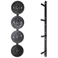 Weight Plate Storage Rack, Weight Plate Holder Wall Mounted Bumper Plate Storage for Home Gym, Fit 2