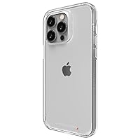 ZAGG Gear4 Crystal Palace Clear Case for iPhone 14 Max Pro, (13ft/4m) Drop Protection, Military Grade Polycarbonate Backplate, D30 Edge-To-Edge Protection, Anti-Yellowing, Wireless Charging