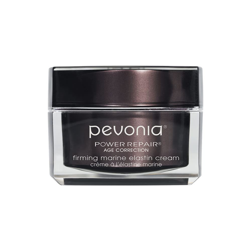 Pevonia Power Repair Age Correction Firming Marine Elastin Cream - Anti Aging Face Cream Skin Serum - Wrinkle Cream for Face - Deep Micro Pores Refine Facial Cream - 1.7 Oz Container