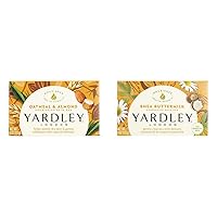 Yardley 4 Oz Oatmeal & Almond and Shea Buttermilk Sensitive Skin Bath Soap Bars Bundle