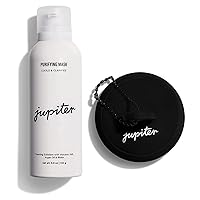 Jupiter Scalp Scrub Mask & Exfoliator Brush Duo - Hair Mask Removes Dandruff & Build-Up – Use Brush for Wet or Dry Hair - Color Safe & Sulfate Free - Vegan - Safe for All Hair Types