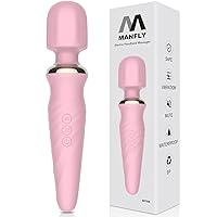 Multifunctional Home Massage Tool, Handheld Rechargeable Waterproof Muscle Massager (Pink)
