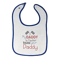 Cute Rascals Toddler & Baby Bibs Burp Cloths My Daddy Faster Your Race Car Dad Father's Day