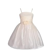Lito Angels Girls' Beaded Satin Flower Girl Formal Dress Wedding Pageant Party