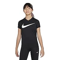 Nike Girl's Dry Legend Swoosh V-Neck T Shirt