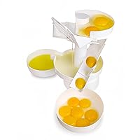 Commercial quick egg separator Quick egg separator Egg yolk separator Egg yolk Egg white separator Kitchen tools for baking cakes/restaurant kitchens, Baking tools 18.5 x 19.5 cm white