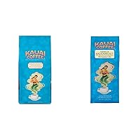 Kauai Whole Bean and Ground Coffee Bundle - Arabica Coffee from Hawaii with Vanilla Macadamia Nut and Medium Roast Flavors