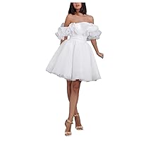 Short Wedding Dress for Bride Mini Homecoming Dress A-Line Bridal Shower Evening Party Dress